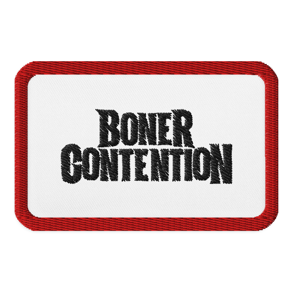 Embroidered Logo Patch (White/Red)