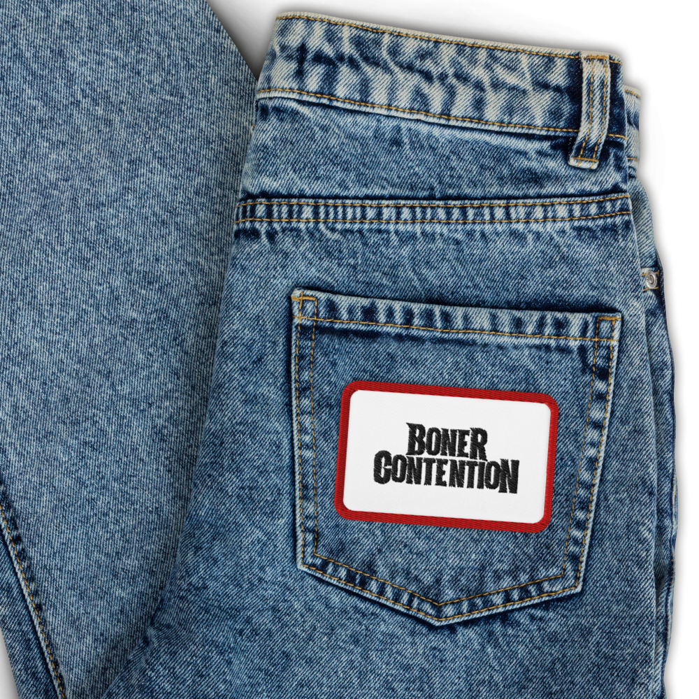 Embroidered Logo Patch (White/Red)