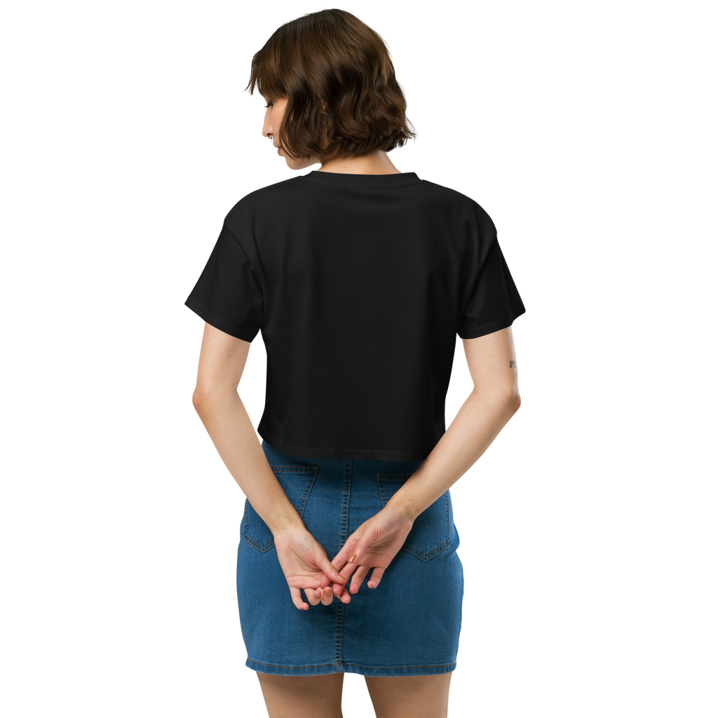 Crop Top Logo Femme (Noir)