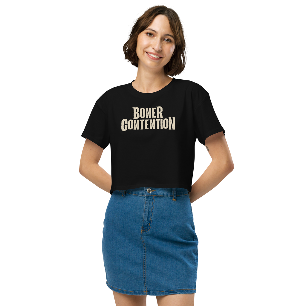 Crop Top Logo Femme (Noir)