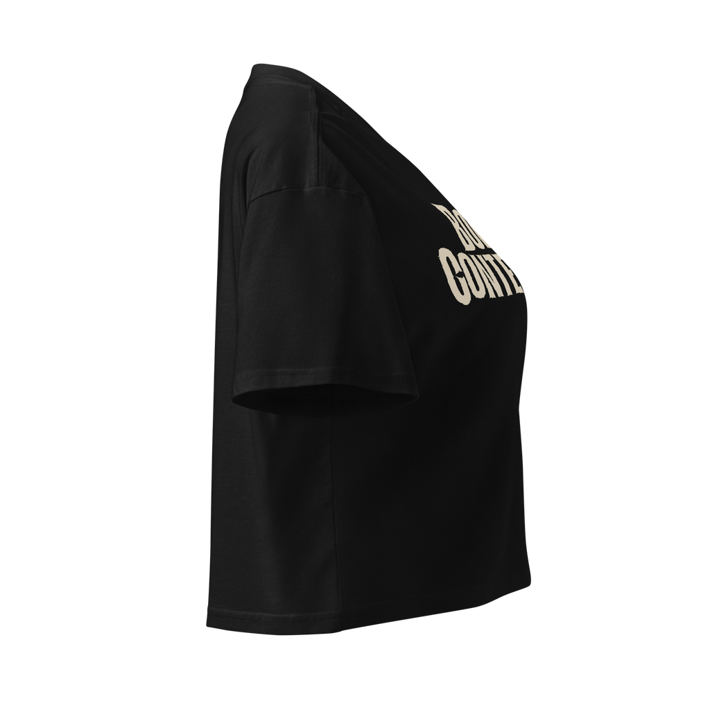 Crop Top Logo Femme (Noir)